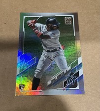 2021 Topps Series 1 Monte Harrison RC Rainbow Foil #126 Miami Marlins Rookie