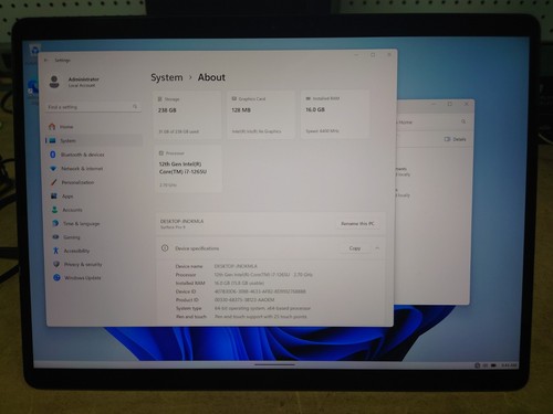 Microsoft Surface Pro 9 2038 i7-1255U 16GB RAM 256GB SSD W/ Charger And Keyboard
