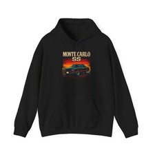 1986 Monte Carlo SS Hoodie G-Body Muscle Car Retro Sunset Graphic