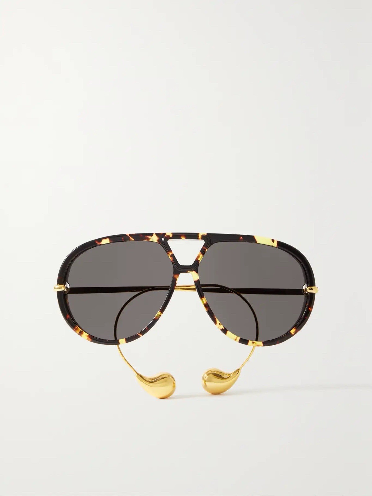 Bottega Veneta Oversized Aviator Sunglasses Tortoise Shell BV1273 $760 Italy