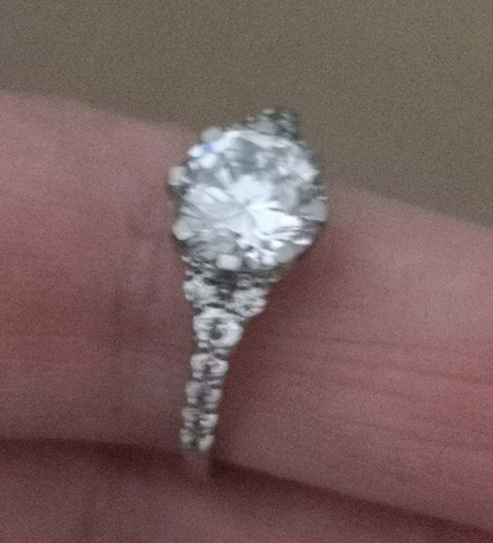 TRU DIAMONDS 2.33 ct Ring sz N Queen Elizabeth 11 Engagement Ring Lab Created - Picture 6 of 9