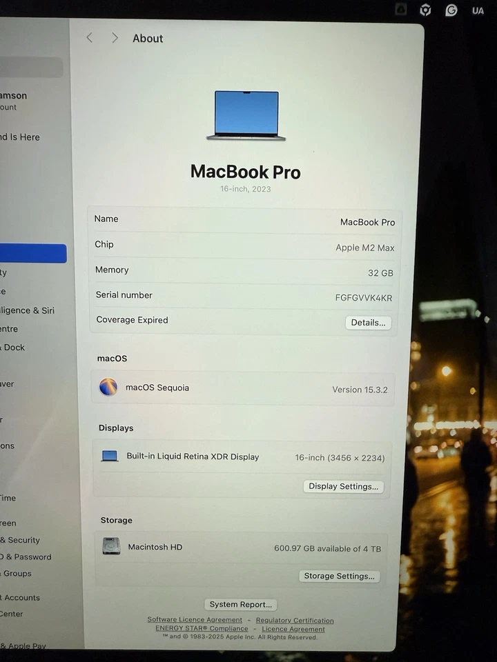 Apple MacBook Pro 16" M2 Max · 32GB · 4TB, photo 2 of 5