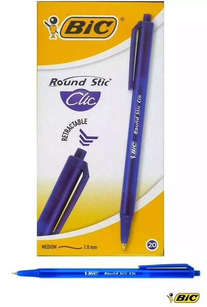 DłUgopis Round Stic Clic Niebieski (20Szt) BIC BIC-image