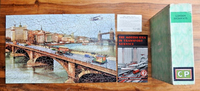 Chad Valley GWR Carter Paterson London Highways 1934 Holzpuzzle 200 Teile Selten