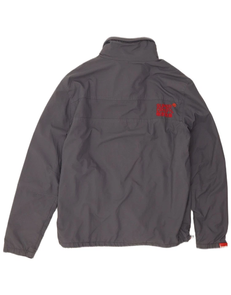 Chaqueta cortavientos gráfica Superdry para hombre The Windhiker UK 42 XL gris nailon CT15 Foto 4 de 4