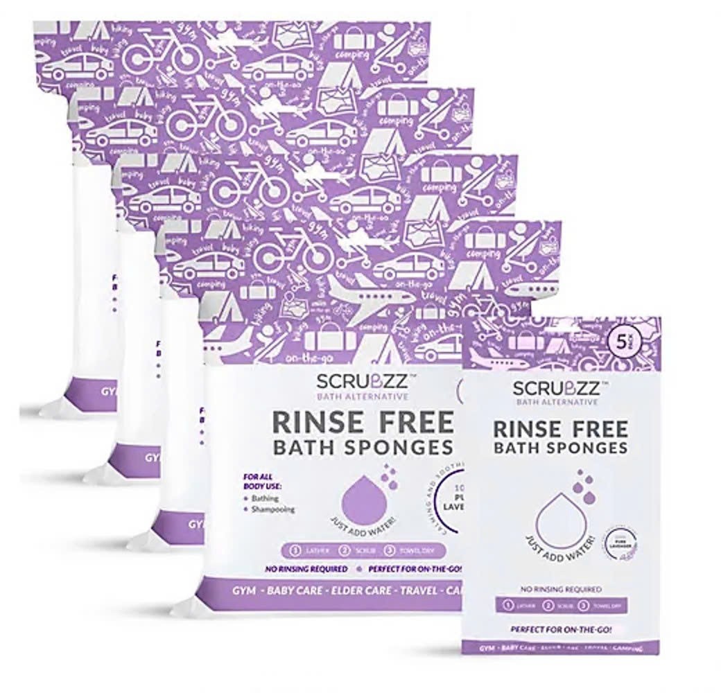 SCRUBZZ Rinse Free 105pc Bath Single Use Shower Sponges