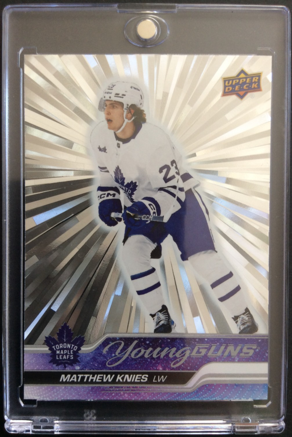 2023-24 Upper Deck Young Guns Outburst Rookie RC #222 Matthew Knies