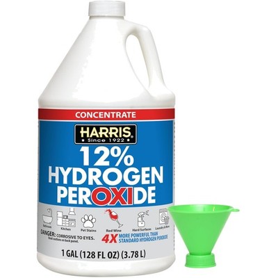 128oz Dual-Action Hydrogen Peroxide, 12% Concentrate for Home & Garden Cleaning