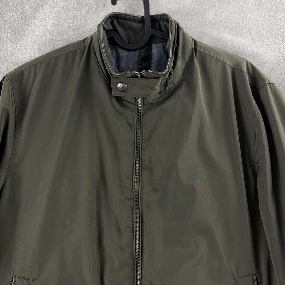 Chaqueta de bombardero Massimo Dutti para hombre talla mediana verde abrigo informal ligero Foto 3 de 4