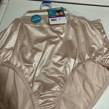 VANITY FAIR Radiant Women s 5XL/12 Undershapers Satin Briefs High Waist 3-pack