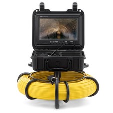 9" Pipeline Inspection Camera: 393ft Semi-Rigid Cable, IP68, 12 Adjustable LED