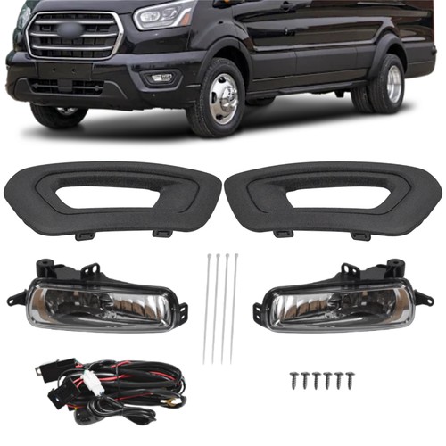 Fog Lights for Ford Transit/E-Transit 2020-2024 Clear Lens Black Housing - Picture 13 of 13