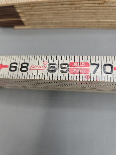 Vintage Lufkin USA MADE Wooden Folding Ruler 6 FT X 1/2” 2 Way Lot 2 - Picture 2 of 6