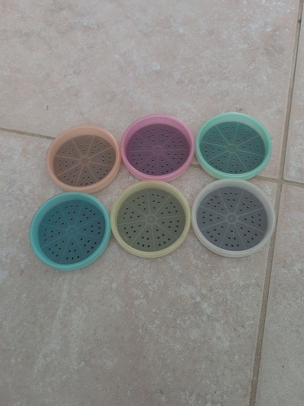 Vintage Tupperware Set of Six Coasters Excellent Condition