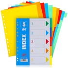 15 Pcs Section Dividers Classification Binder Plastic Page Office Tab Index