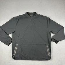 BYLT Jacket Mens 2XL Black Quarter Zip Pullover Stretch Zip Pockets Athletic