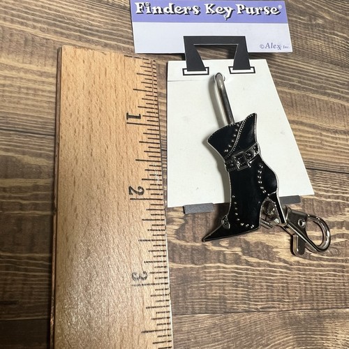 Alex Finders KEY PURSE HIGH HEEL BOOT sexy Hang Tag Keychain clip ENAMEL NEW - Picture 3 of 5