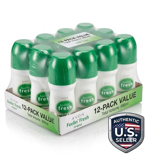 Avon Feelin Fresh Original Roll-On Antiperspirant Deodorant 2.6 oz (12 Pack) 