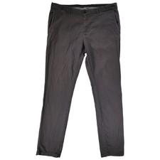 Tommy Hilfiger Herren Chino Hose Größe 38 Grau W38 L34 Baumwollmischung Tapered Leg