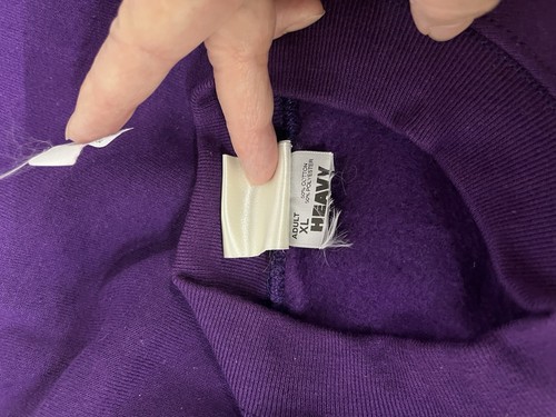 Vintage Tommy Hilfiger Tommy Jeans Purple Crewneck Sweatshirt XL 90s Logo - Picture 8 of 12