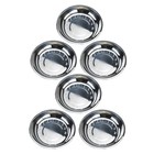  6 Pcs Thickened Stainless Steel Dinner Plate Plates Fruit Metal Dish