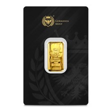 1 oz Germania Mint Cast Gold Bar (New) 5353.32 per troy oz