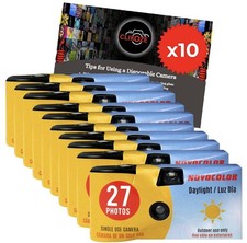 Novocolor Daylight Disposable Camera Bundle X 10 - Outdoor Use Only - No Flash