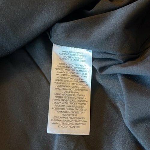 Lauren Ralph Lauren Leinen Nadelstreifen Blazer Schwarz & Creme Übergang NEU 14 - Bild 10 von 13