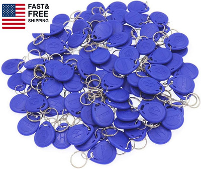 100 PCS 125Khz RFID Key Fob Proximity ID Card Token Tag Keypad Card for Door Ent