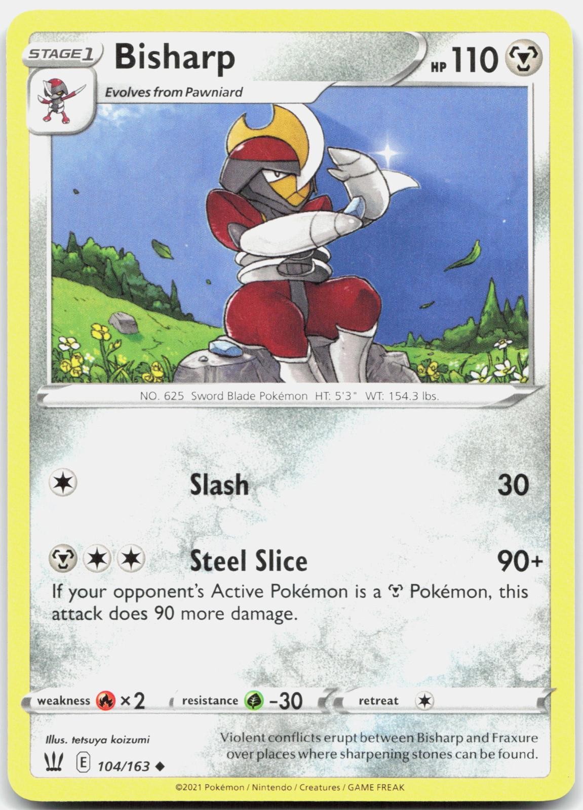 Bisharp 104/163 Uncommon Battle Styles Pokemon Near Mint