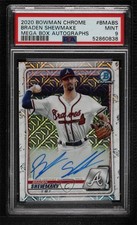 2020 Bowman Mega Box Chrome Mojo Braden Shewmake #BMA-BS PSA 9 MINT Auto 0i76