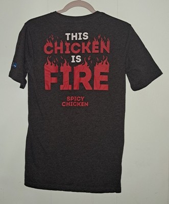 Wendys Uniform TShirt Adult Small Gray Official Spicy Chicken Barco NCAA 