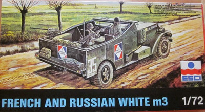 ESCI Nr.: 8068 , French and Russian White M3 Scout Car vintage 1982 -AR-