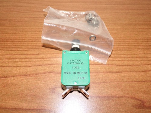 Sensata 30 AMP Aircraft 3TC7-30 Circuit Breaker MS25244-30 - Picture 2 of 3