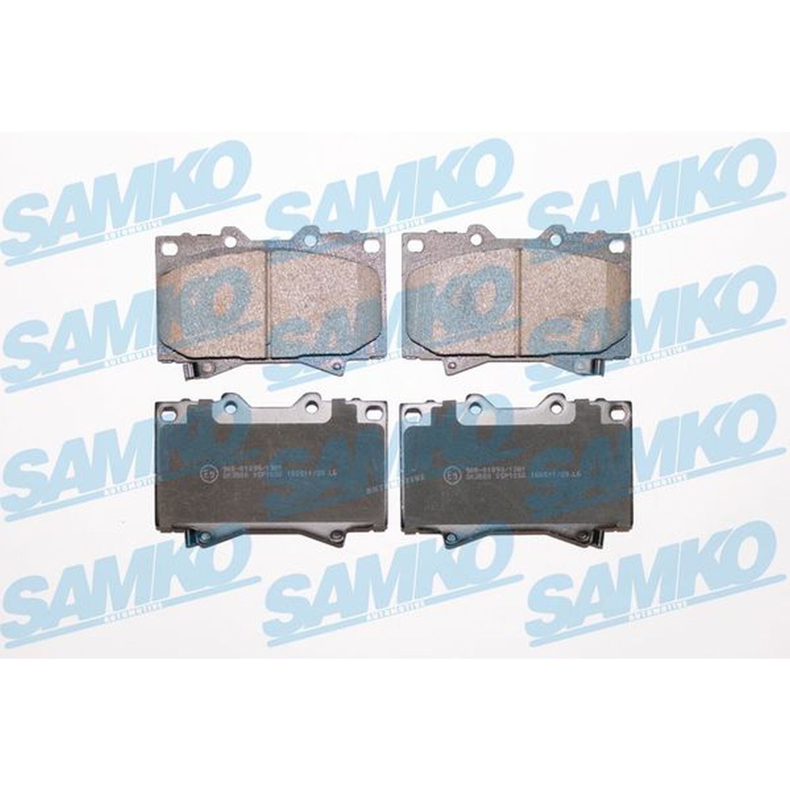 1x ORIGINAL® SAMKO Bremsbelagsatz, Scheibenbremse Vorne für Toyota LAND