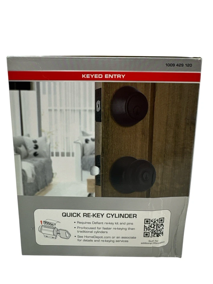 Defiant Hartford 2 cerrojo y 2 perillas de puerta de entrada con llave 1009 4291 120 nuevo Foto 4 de 4