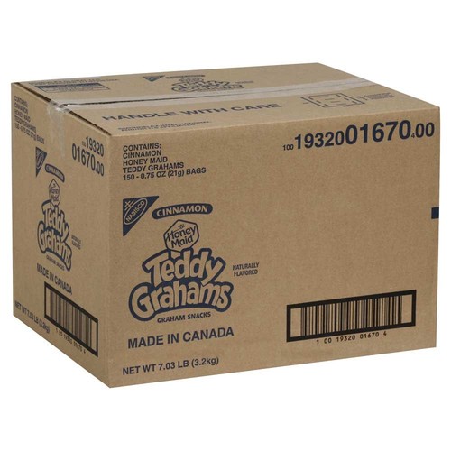 Teddy Grahams Cinnamon Graham Snacks, 150 - 0.75 oz Packs - Picture 3 of 6