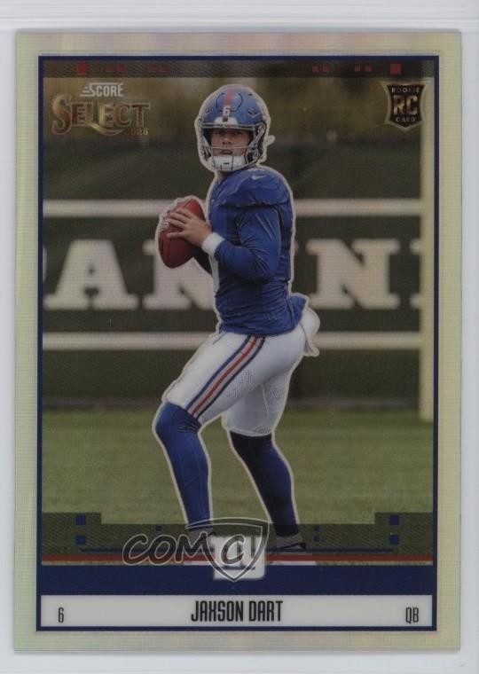 2025 Panini Select Score Select Throwback Silver Prizm Jaxson Dart #14 1fm1