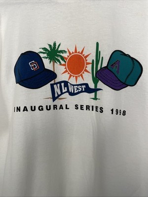 1998 SAN DIEGO PETCO PARK INAUAGURAL SERIES T-SHIRT - PADRES vs. ARIZONA D-BACKS