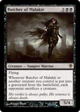 MTG Butcher of Malakir - Foil, Worldwake, Heavily Played, English