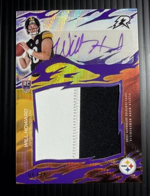 2025 Topps Resurgence Will Howard #RRS-WH Rookie Relic Auto /75 purple Surge