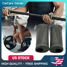 Angled Barbell Grips Ergonomic Rotating Handles Reduce Joint Stress