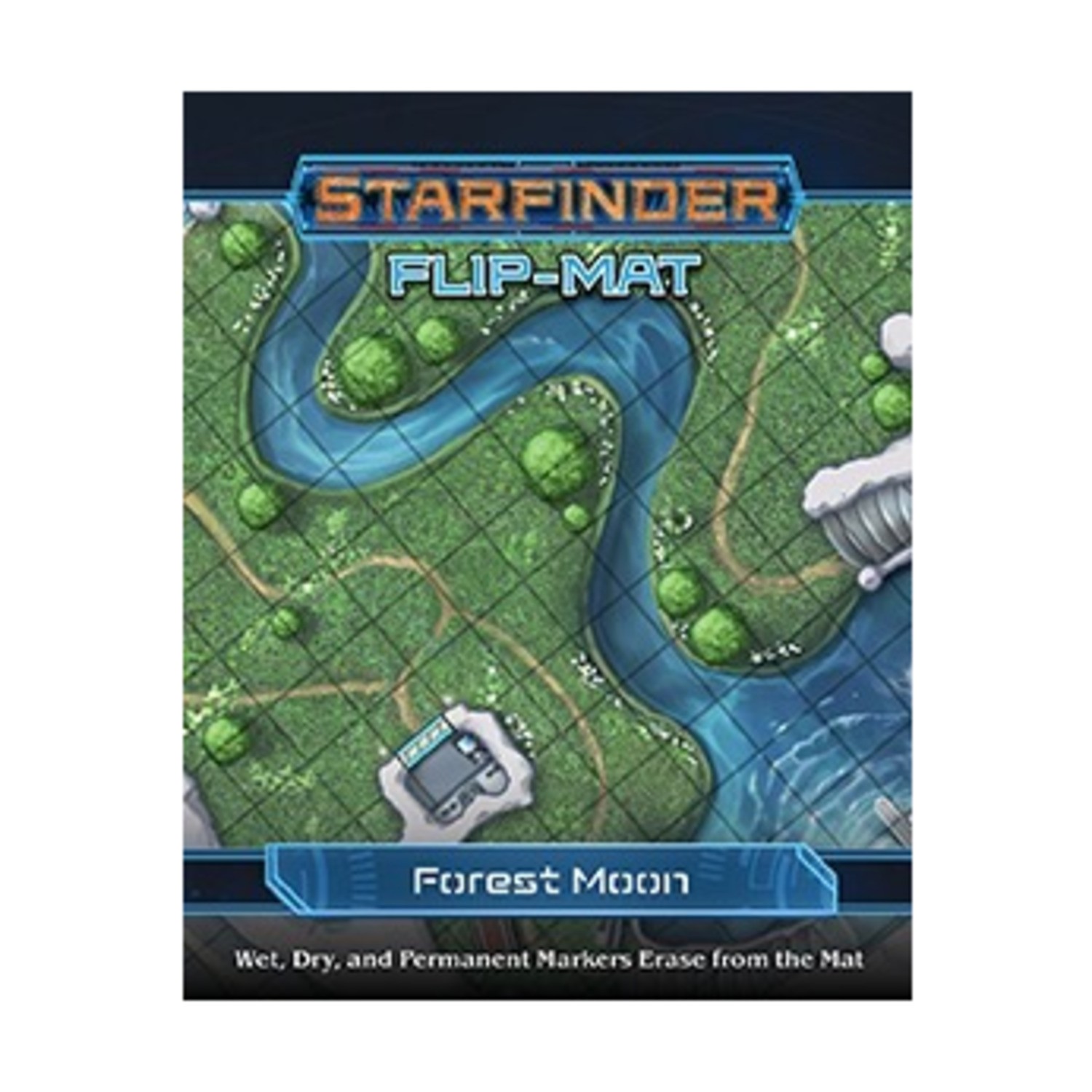 Starfinder Flip-Mat: Forest Moon – Doppelseitige Spielmatte Für Rollenspiel-Abenteuer Im Wald | 24x30 Zoll