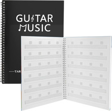 Guitar Tablature Notebook, Blank Sheet Music Notebook, 100 Pages Blank Guitar Ta