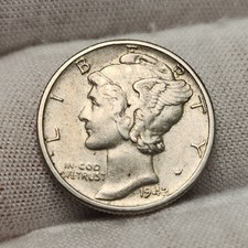 1942 P Mercury Dime 10c AU About Uncirculated 90% Silver Vintage US Coin M2Cmh6