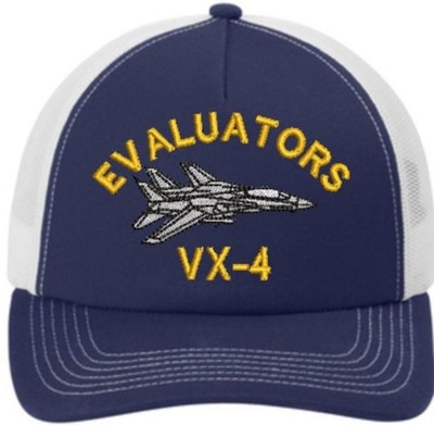 VX-4 EVALUATORS F-14 TOMCAT CAP HAT. US NAVY. NEW.