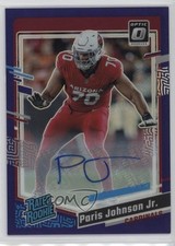 2023 Donruss Optic Rated Rookie Purple Prizm /35 Paris Johnson Jr #205 Auto 1mc9