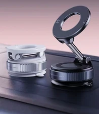 360°Vacuum Magnetic Phone Holder Adjustable Suction Cup Car Mount Foldable Stand