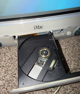 Vintage Working 1998 iMac G3 Teal Blue Mac OS W/ Keyboard & Mouse