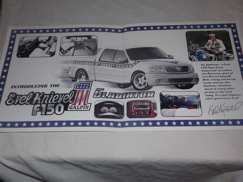 RARE Original Evel Knievel Gladiator Galpin Ford F150 sales brochure - Picture 5 of 6
